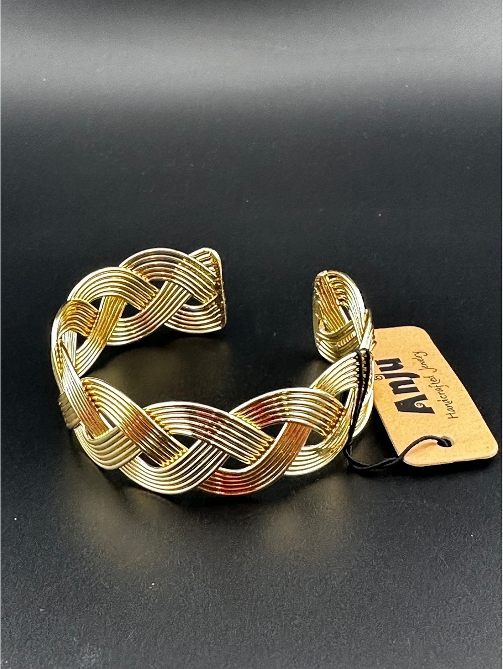 Anju Braided Gold Cuff Bracelet
